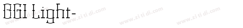 BGI Light字体转换 BGI Light字体转换
